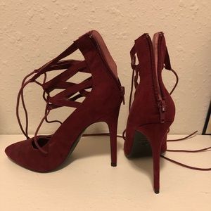 Charlotte Russe Burgundy Heels - Never worn!